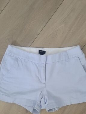 J. Crew Light Blue High-Waist Chino Shorts
